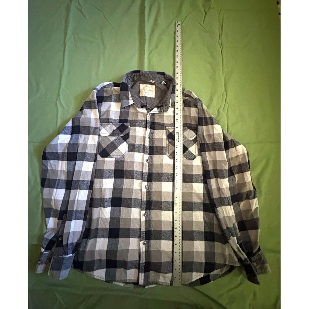 Weatherproof Vintage Mens XL Plaid Long Sleeve Button-Up Shirt Pockets